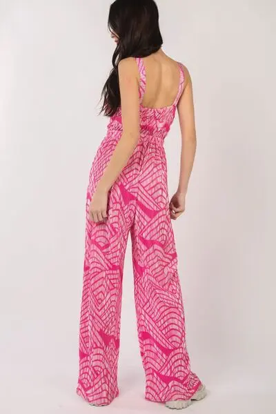 Pleated Sleeveless Wide Leg Jumpsuit online