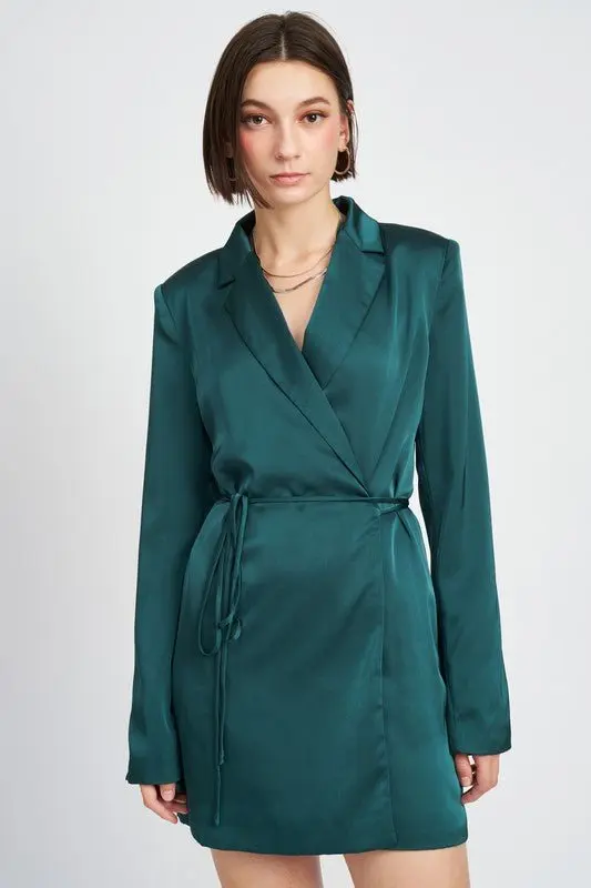 Satin Blazer Mini Dress online