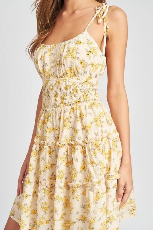 Yellow Floral Mini Dress online